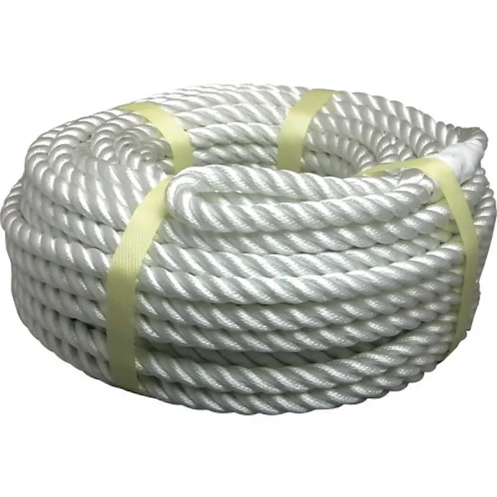 【CAINZ-DASH】まつうら工業 電動ウインチ用ナイロンロープ(3打ち) 16mmΦ×100m 両端アイ加工 NR-3STRAND-16-100【別送品】