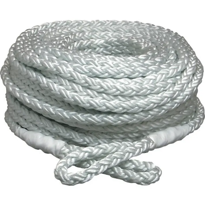 【CAINZ-DASH】まつうら工業 電動ウインチ用ナイロンクロスロープ(8打ち) 8mmΦ×50m 両端アイ加工 NR-8CROSS-8-50【別送品】