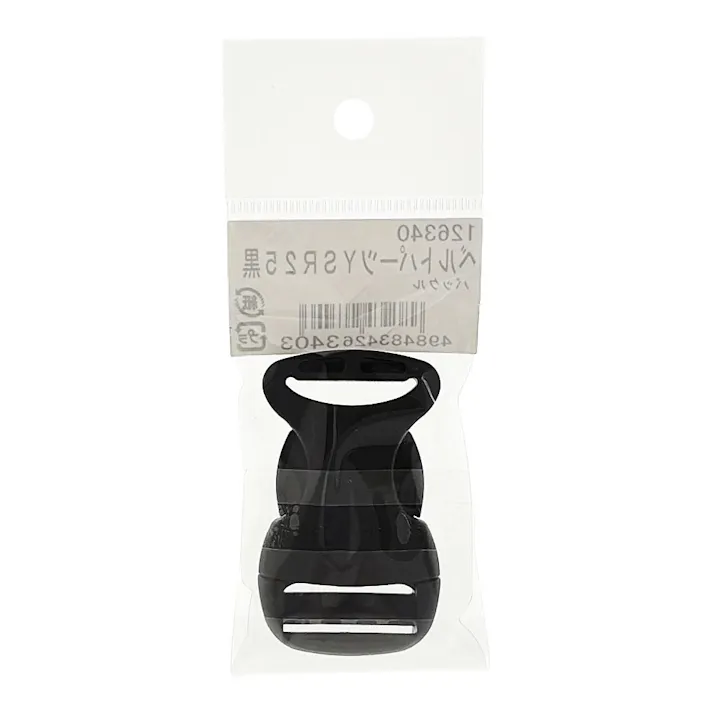 ベルトパーツ ワンタッチバックル 黒 YSR25 巾25mm用
