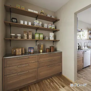 ウッドワン フツウノ ブラケットブラック棚板D250/300用右【別送品】