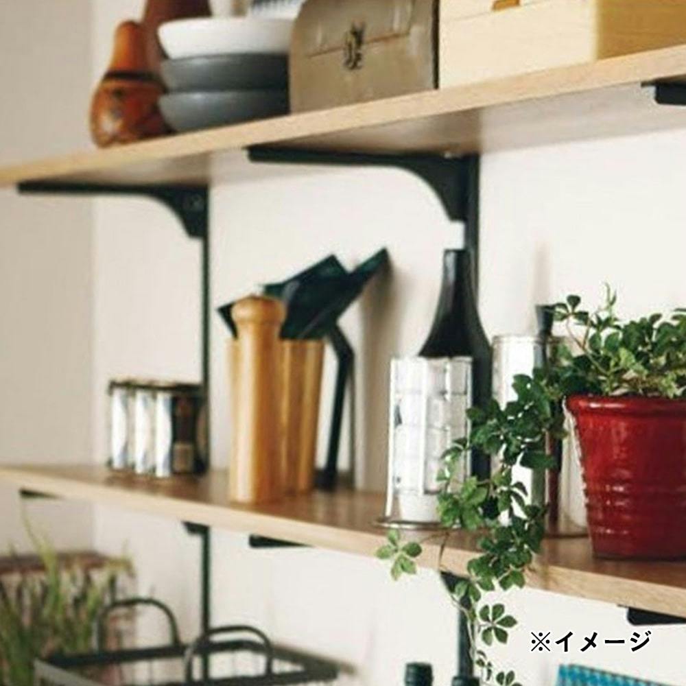 ウッドワン 棚柱 シングル 長さ609mm ブラック 2入【別送品