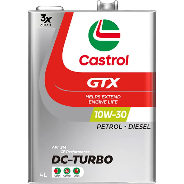 カストロール Castrol モーターオイル GTX DC-TURBO SM/CF 10W30 4L【SU】