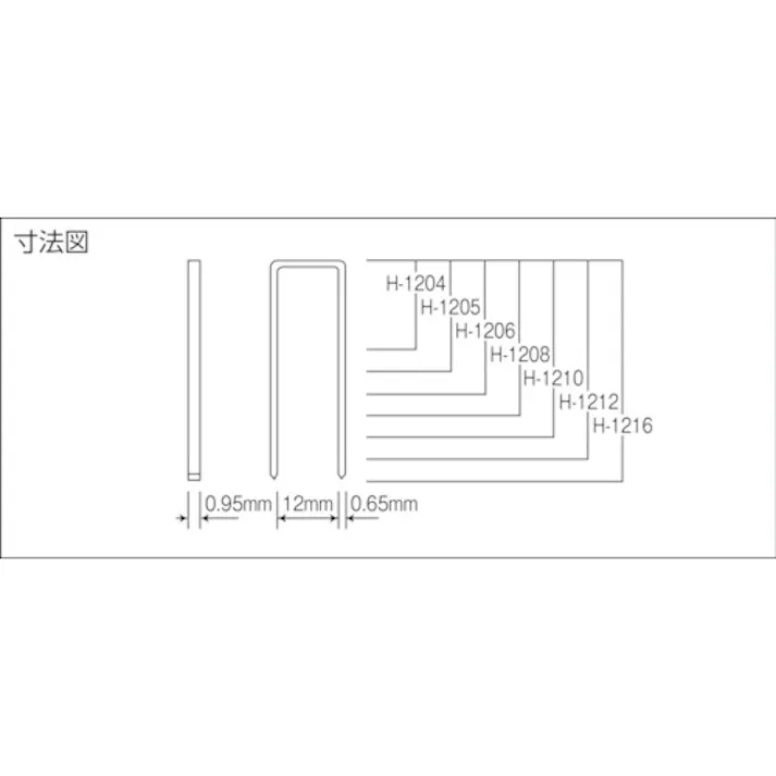 【CAINZ-DASH】立川ピン製作所 ステープル 肩幅12mm 長さ8mm 5000本入り H-1208【別送品】