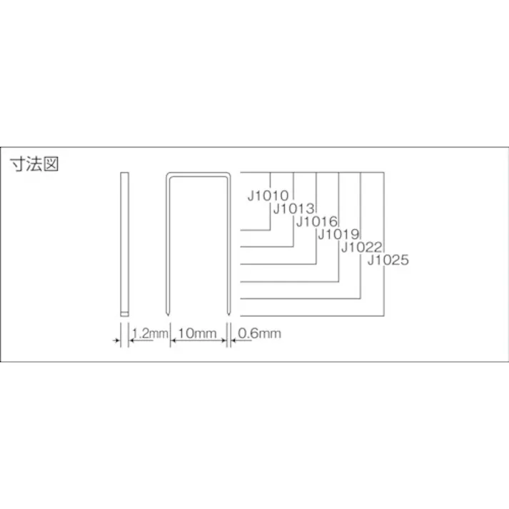 【CAINZ-DASH】立川ピン製作所 ステープル 肩幅10mm 長さ16mm 5000本入り J1016【別送品】