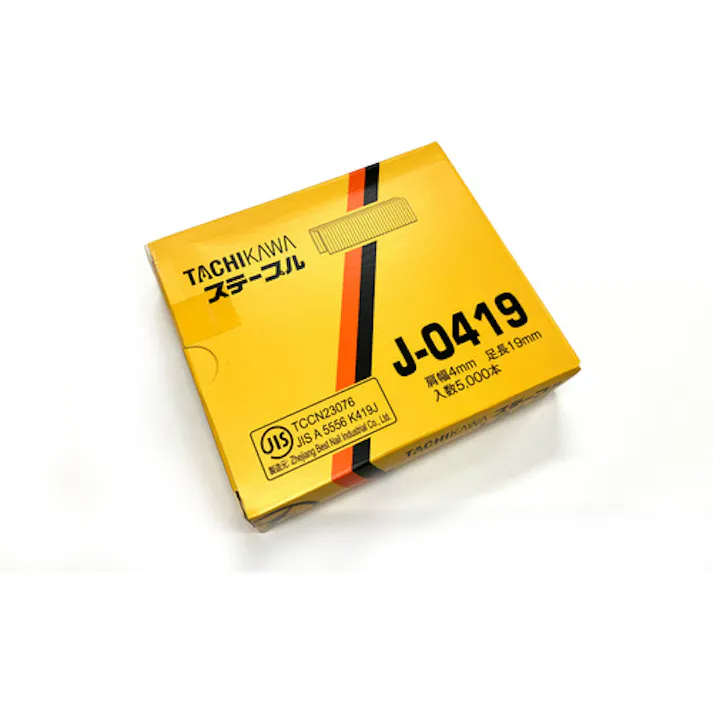 【CAINZ-DASH】立川ピン製作所 ステープル 肩幅4mm 長さ19mm 5000本入り J0419【別送品】