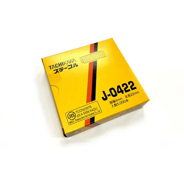 【CAINZ-DASH】立川ピン製作所 ステープル 肩幅4mm 長さ22mm 5000本入り J0422【別送品】