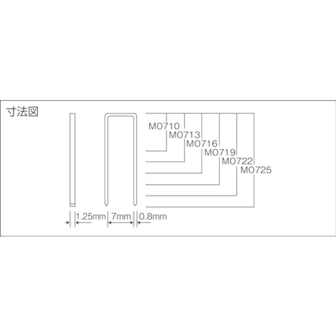 【CAINZ-DASH】立川ピン製作所 ステープル　肩幅７ｍｍ　長さ１３ｍｍ　２０００本入り M0713【別送品】