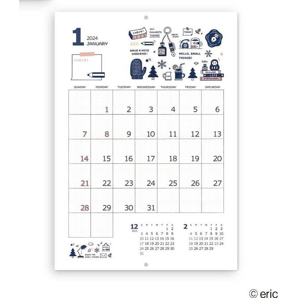 新日本カレンダー 2024年 壁掛け eric カレンダー NK-4002(販売終了) | 文房具・事務用品 | ホームセンター通販【カインズ】