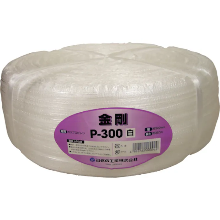 【CAINZ-DASH】司化成工業 手結束用PP縄(ツカサテープ)P-300 白 P-300【別送品】