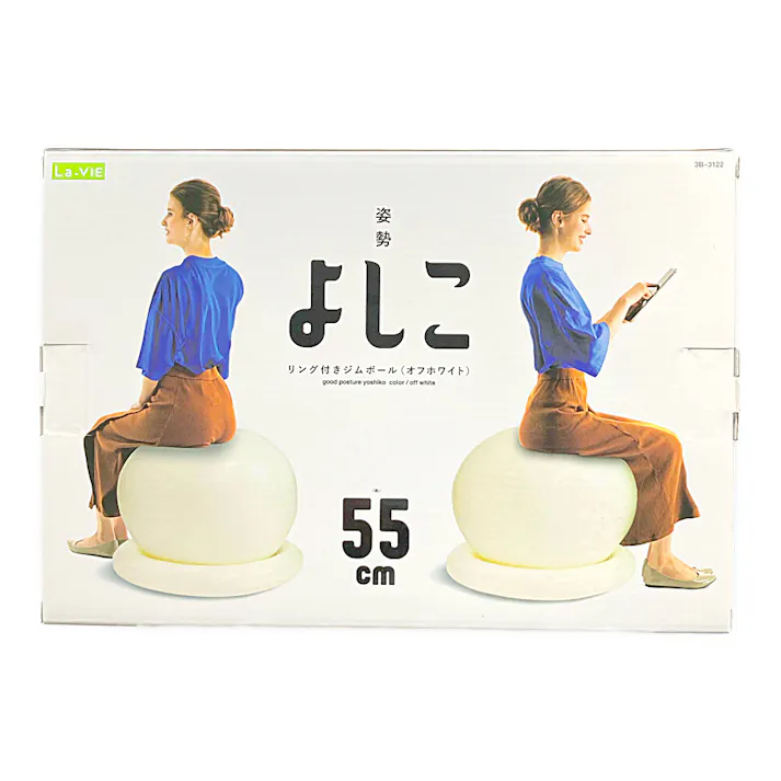 ラ・ヴィ La-VIE リング付きジムボール55cm 姿勢よしこ 3B-3122