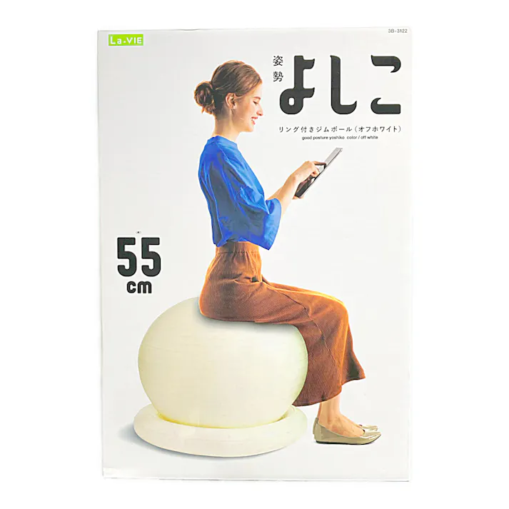 ラ・ヴィ La-VIE リング付きジムボール55cm 姿勢よしこ 3B-3122