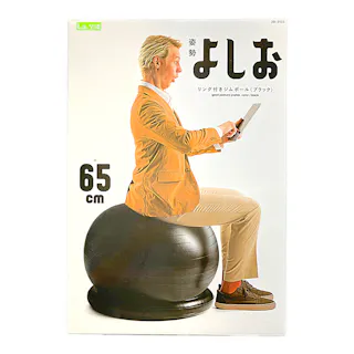 ラ・ヴィ La-VIE リング付きジムボール65cm 姿勢よしお 3B-3123