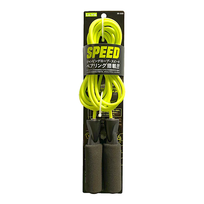 ラ・ヴィ La-VIE とびなわ SPEED ベアリング搭載 ブラック×グリーン 3B-3285