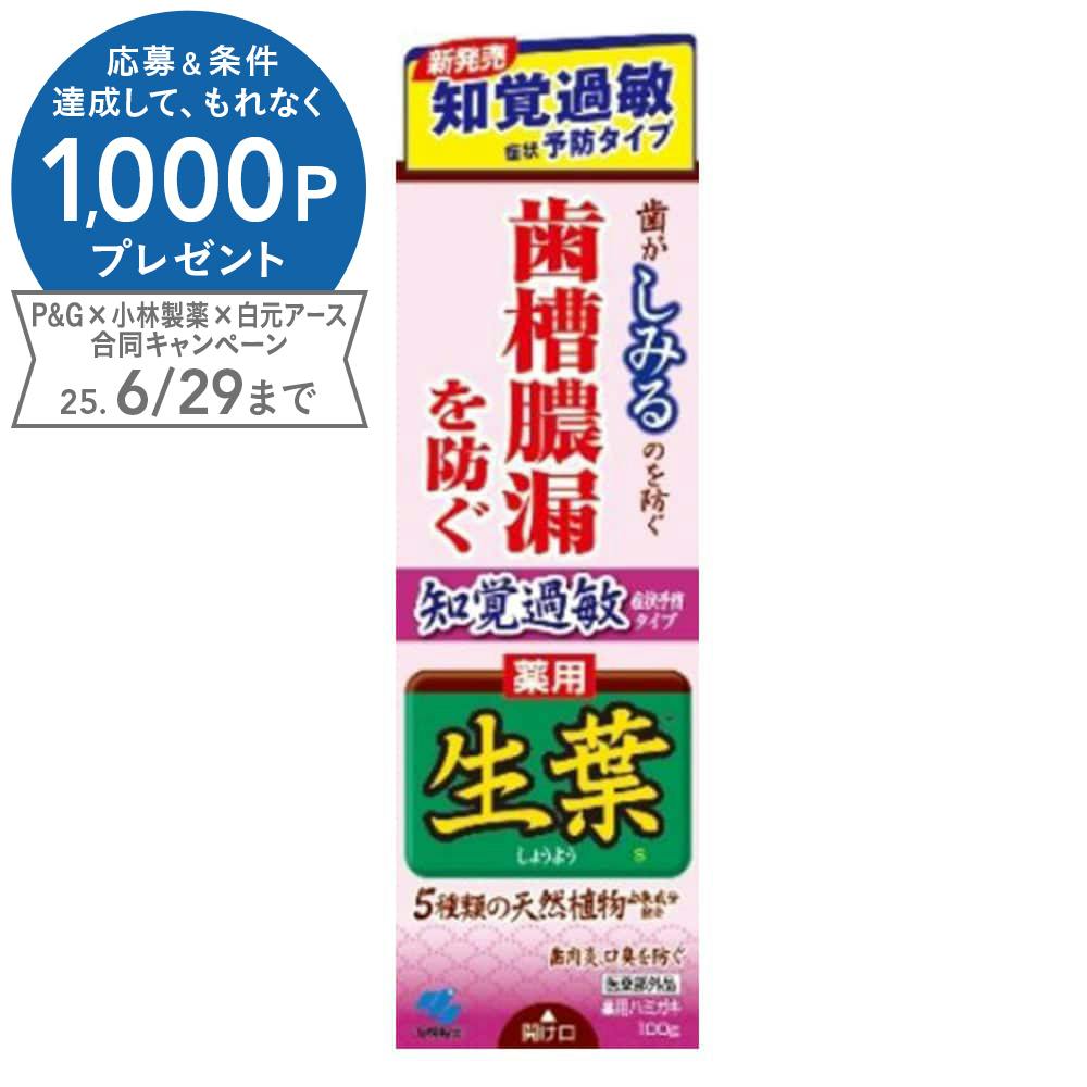 小林製薬 生葉 知覚過敏予防 歯磨き粉 小林製薬 生葉 知覚過敏予防 歯磨き粉