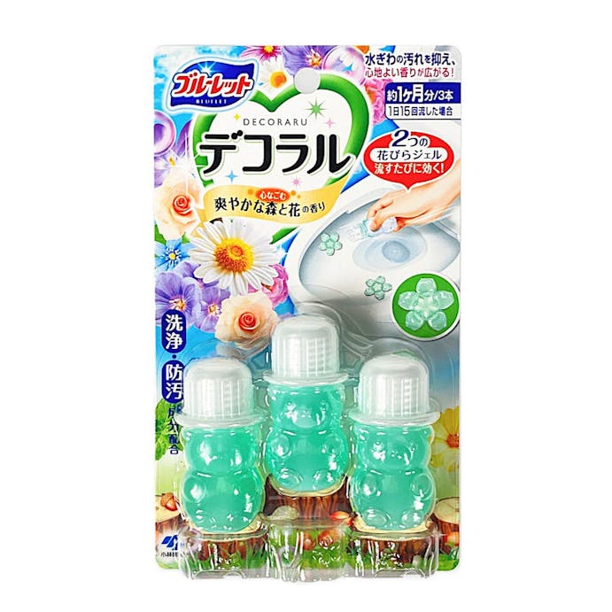 ブルーレット デコラル 爽やかな森と花の香り 7.5g×3個 トイレ用洗剤