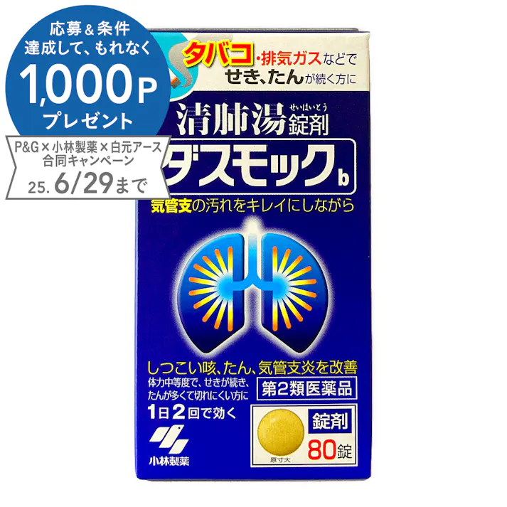 【店舗限定】第2類医薬品 小林製薬 ダスモックb 80錠
