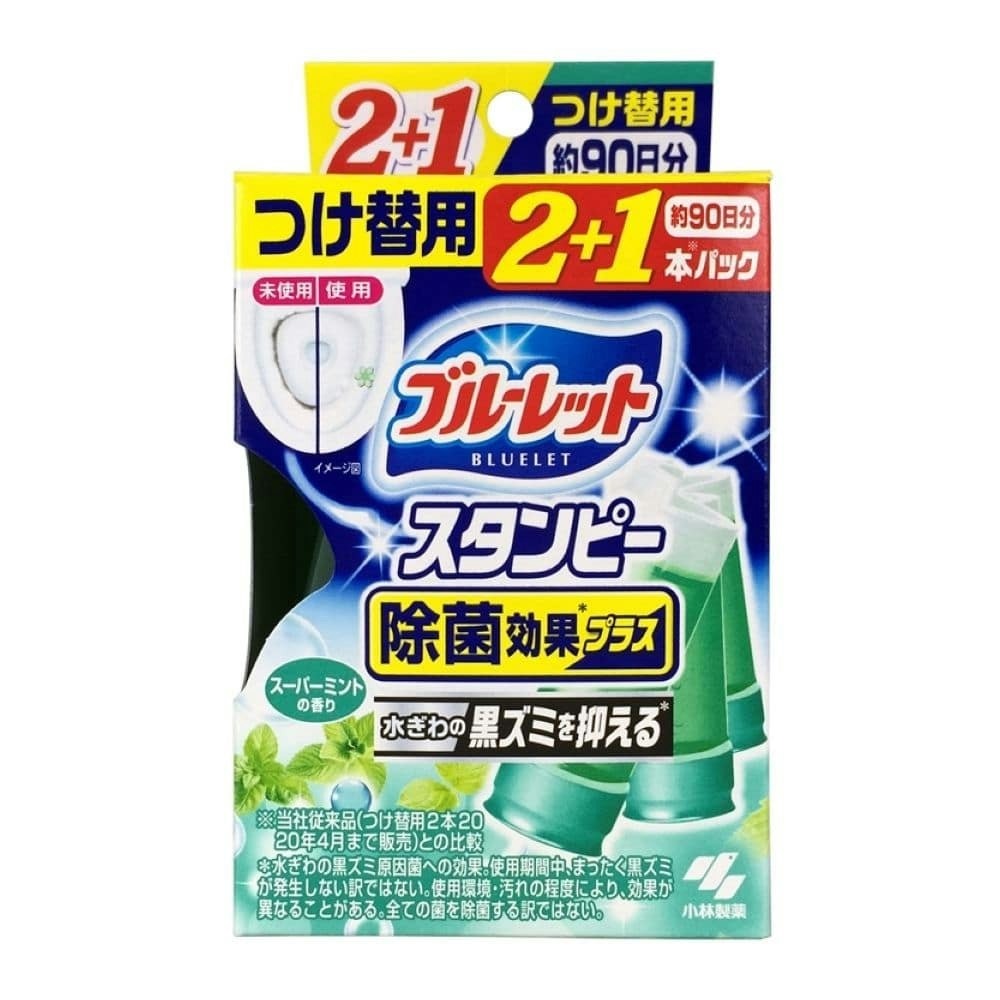 小林製薬 ブルーレットスタンピー 除菌効果プラス スーパーミントの香り つけ替用 28g×3本｜ホームセンター通販【カインズ】