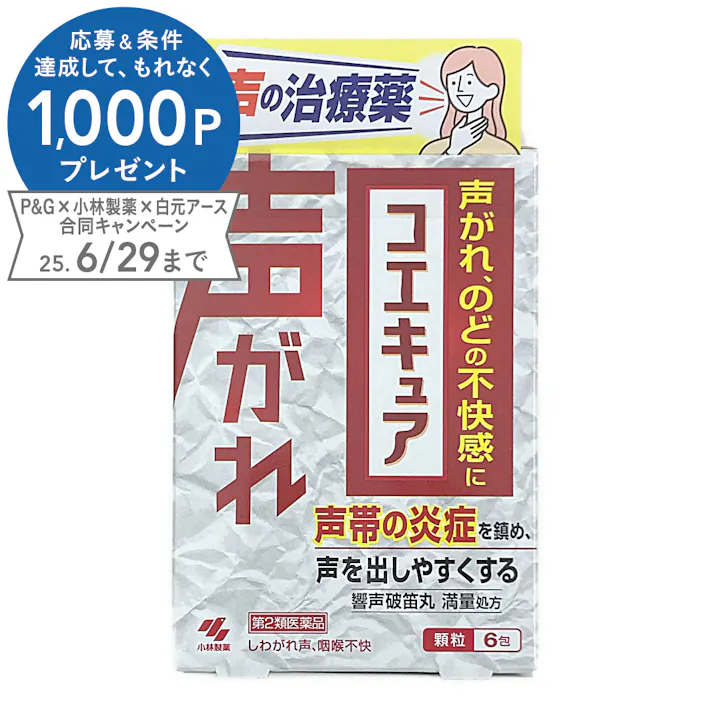 【店舗限定】第2類医薬品 小林製薬 コエキュア 6包