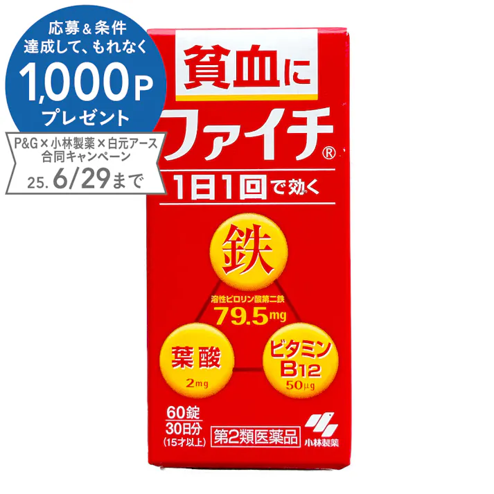 【店舗限定】第2類医薬品 小林製薬 ファイチ 60錠