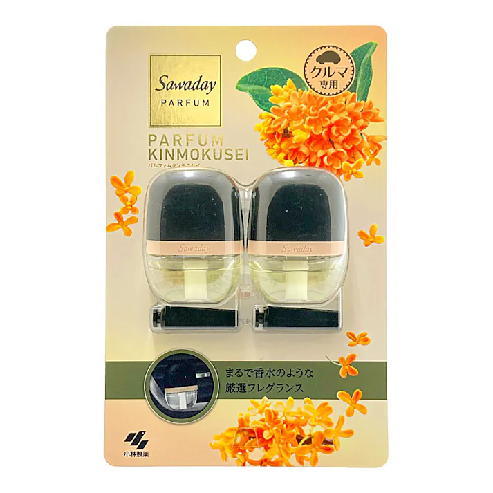 小林製薬 Sawaday クルマ専用クリップ パルファム キンモクセイ 6ml×2個入