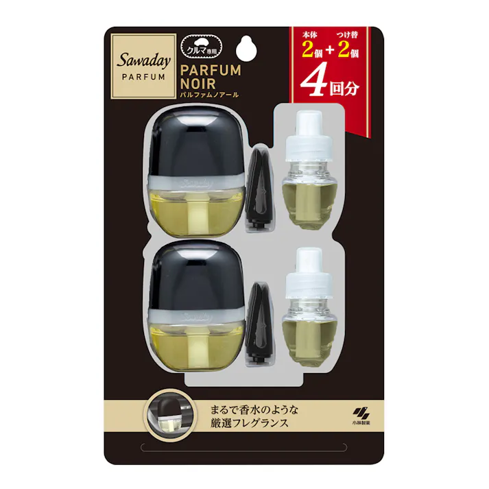 小林製薬 sawaday クルマ専用クリップ パルファムノアール 6ml×4個入