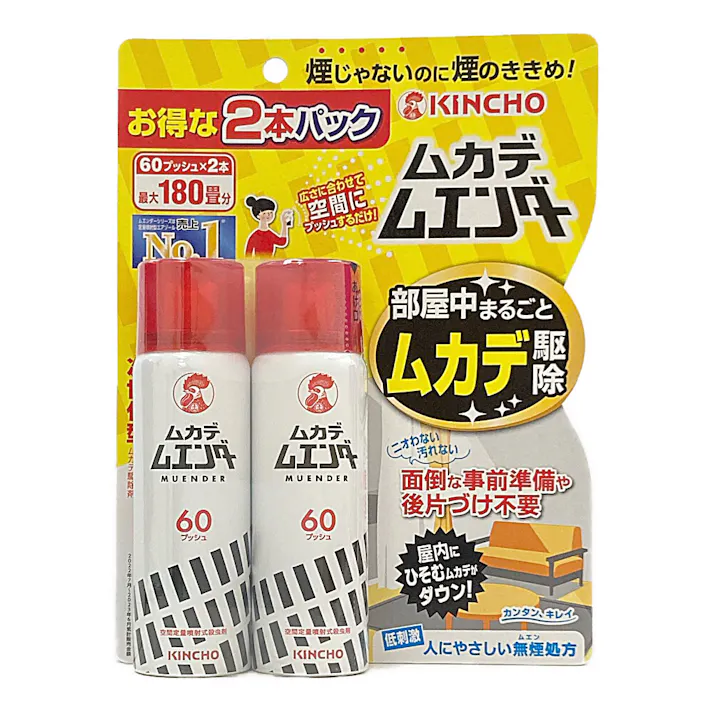 金鳥 ムカデムエンダー 60プッシュ 2本パック