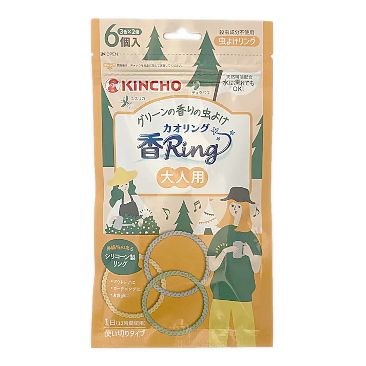 金鳥 虫よけ カオリング 大人用 6個入