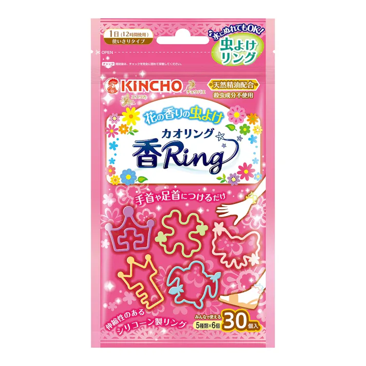 大日本除虫菊 KINCHO 虫よけ カオリング ピンクN 30個(販売終了)