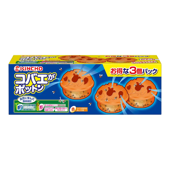 大日本除虫菊 KINCHO コバエがポットン 置くタイプ 3個(販売終了)