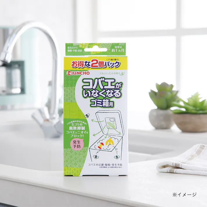 大日本除虫菊 KINCHO コバエがいなくなるゴミ箱用 スカッシュミントの香り 2個