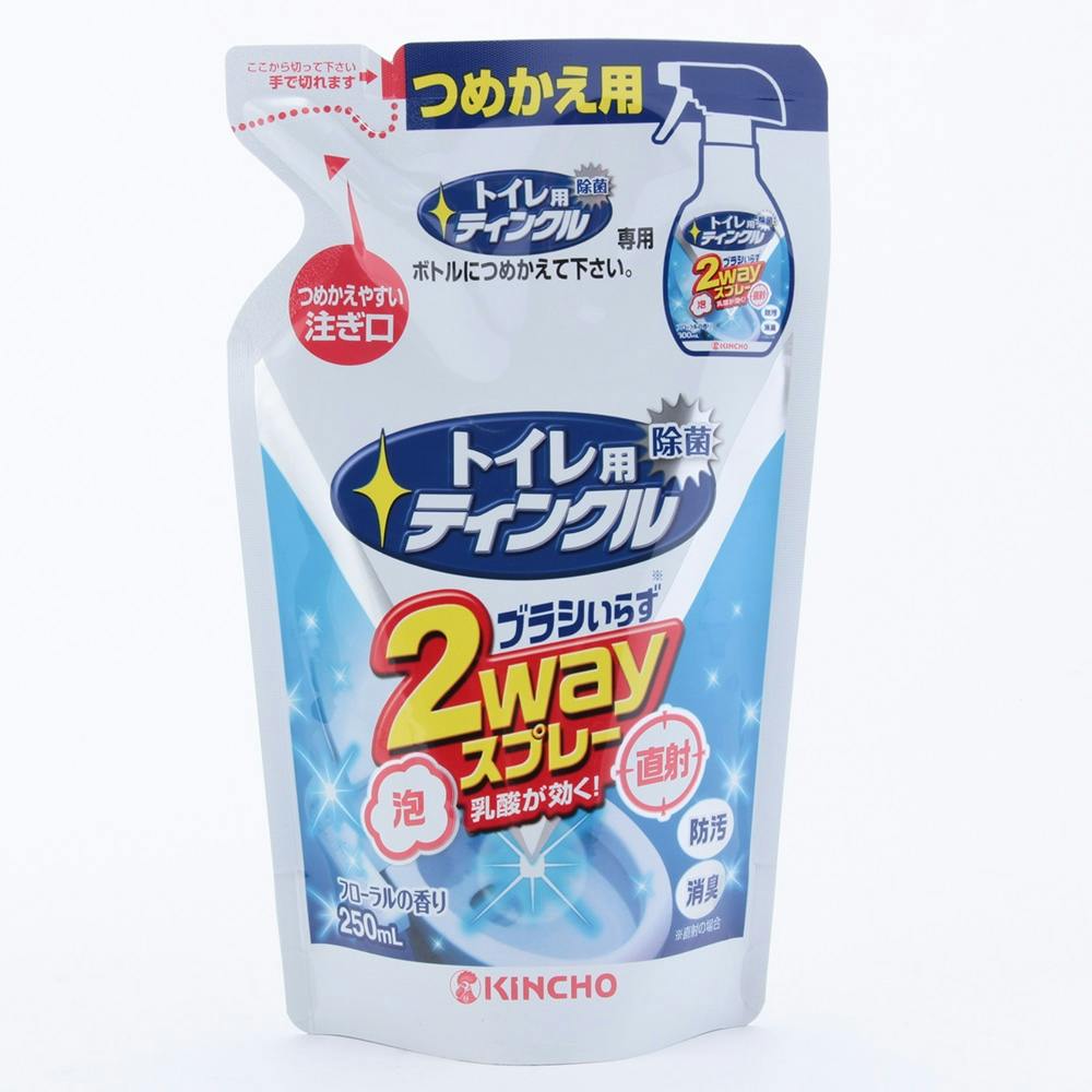 全国一律送料無料 ティンクル トイレ用 直射 泡 2wayスプレー つめかえ用 フローラルの香り 250ml