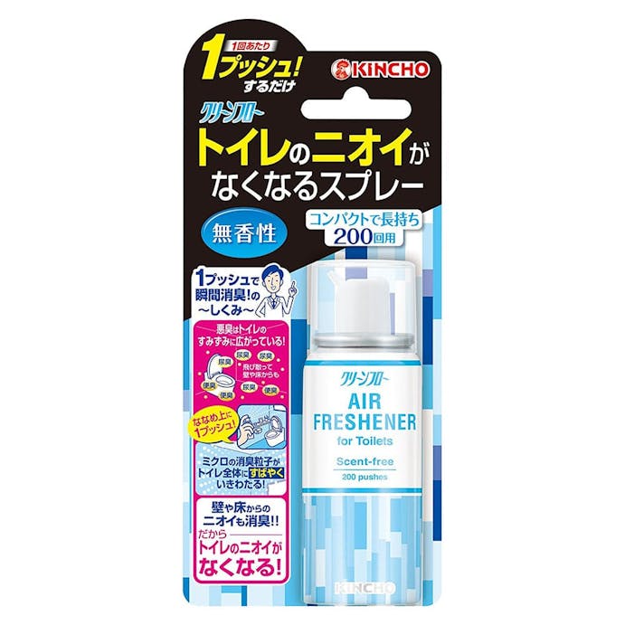 大日本除虫菊 KINCHO クリーンフロー トイレのニオイがなくなるスプレー 200回用 無香性