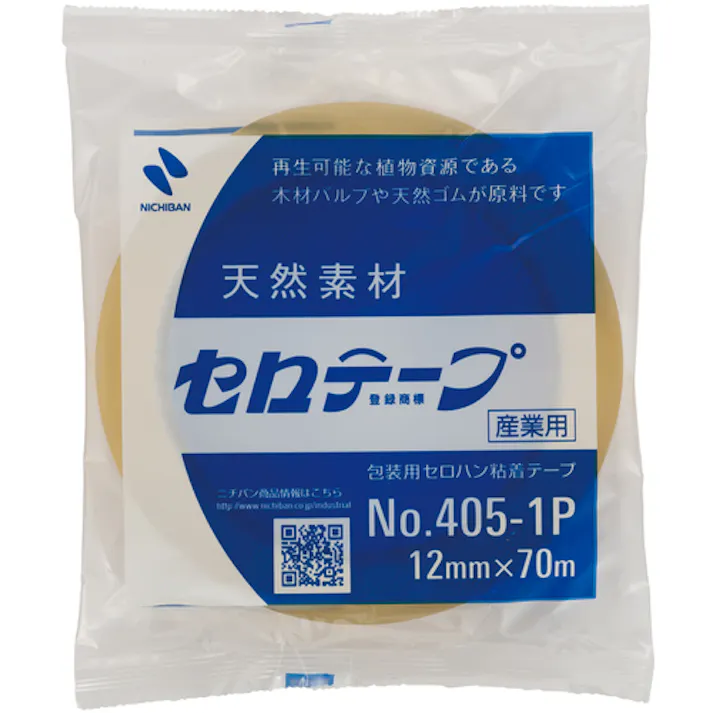 【CAINZ-DASH】ニチバン セロテープ 405 1P 12mm×70m バイオマスマーク認定製品 4051P-12X70【別送品】