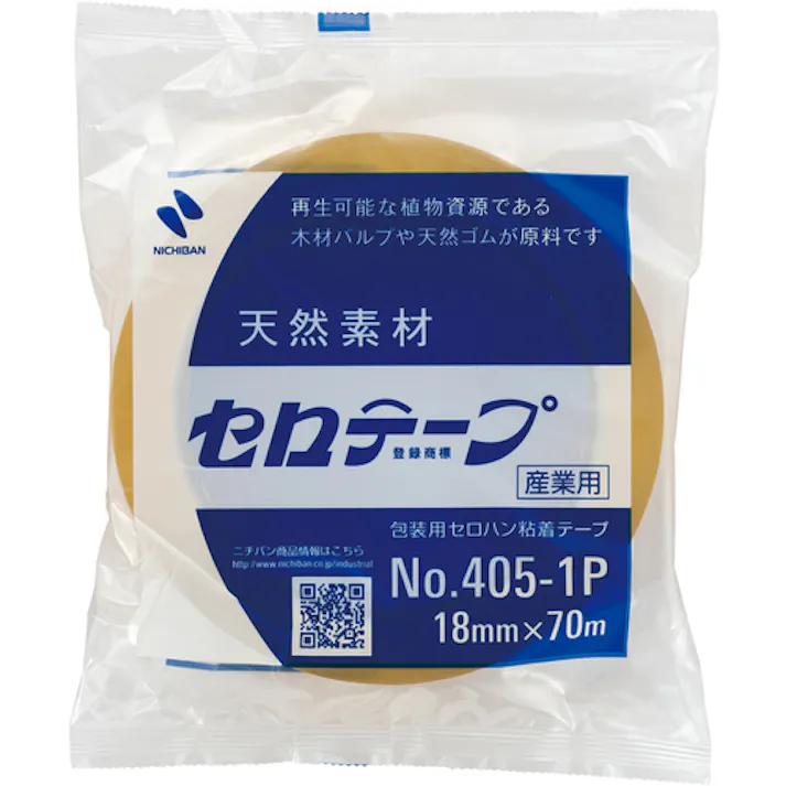 【CAINZ-DASH】ニチバン セロテープ 405 1P 18mm×70m バイオマスマーク認定製品 4051P-18X70【別送品】