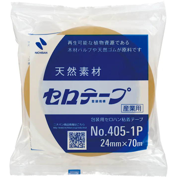 【CAINZ-DASH】ニチバン セロテープ 405 1P 24mm×70m バイオマスマーク認定製品 4051P-24X70【別送品】