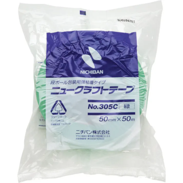 【CAINZ-DASH】ニチバン ニュークラフトテープNo.305C緑-50mmX50m 305C3-50【別送品】