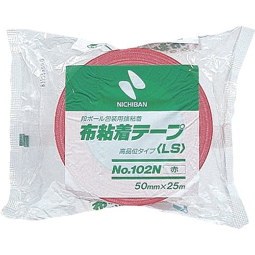 ニチバン 布粘着テープ102N赤50mmX25m 102N1-50 布粘着テープ ニチバン 布粘着テープ102N赤50mmX25m 102N1-50 布粘着テープ