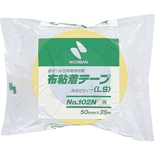ニチバン 布粘着テープ102N黄50mmX25m 102N2-50 布粘着テープ ニチバン 布粘着テープ102N黄50mmX25m 102N2-50 布粘着テープ