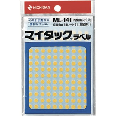 【CAINZ-DASH】ニチバン マイタックラベル（カラーラベル）ＭＬ－１４１２黄　丸５ｍｍ ML-1412【別送品】