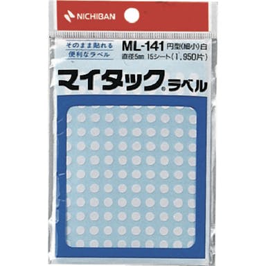 【CAINZ-DASH】ニチバン マイタックラベル（カラーラベル）ＭＬ－１４１５白　丸５ｍｍ ML-1415【別送品】