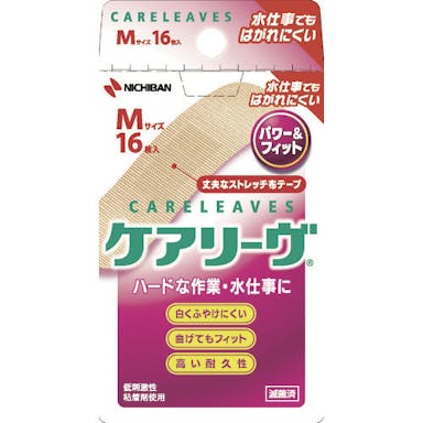 【CAINZ-DASH】ニチバン 絆創膏　ケアリーヴ　パワー＆フィットＣＬＰ１６Ｍ　（１６枚入） CLP16M【別送品】