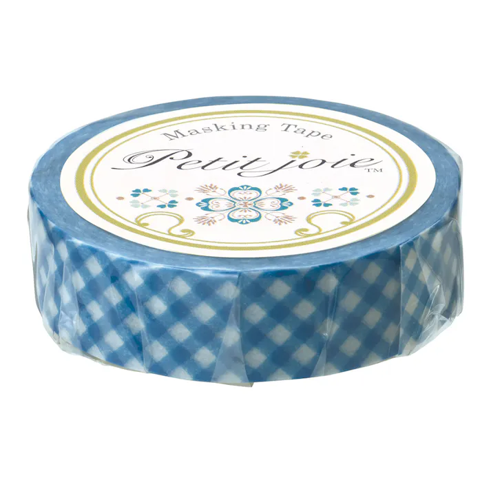 ニチバン プチジョア マスキングテープ ギンガムチェック ブルー