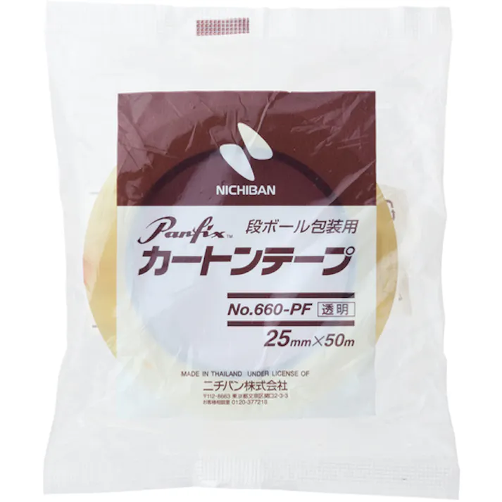 【CAINZ-DASH】ニチバン カートンテープNo.660PF透明-25 25mm×50m 660PF-25【別送品】