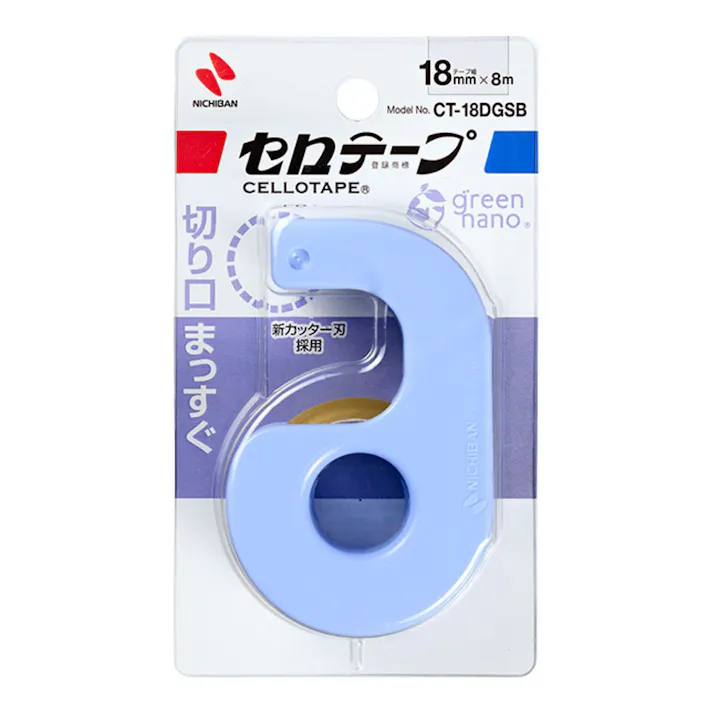 ニチバン セロテープ小巻カッター 18mm スノーブルー