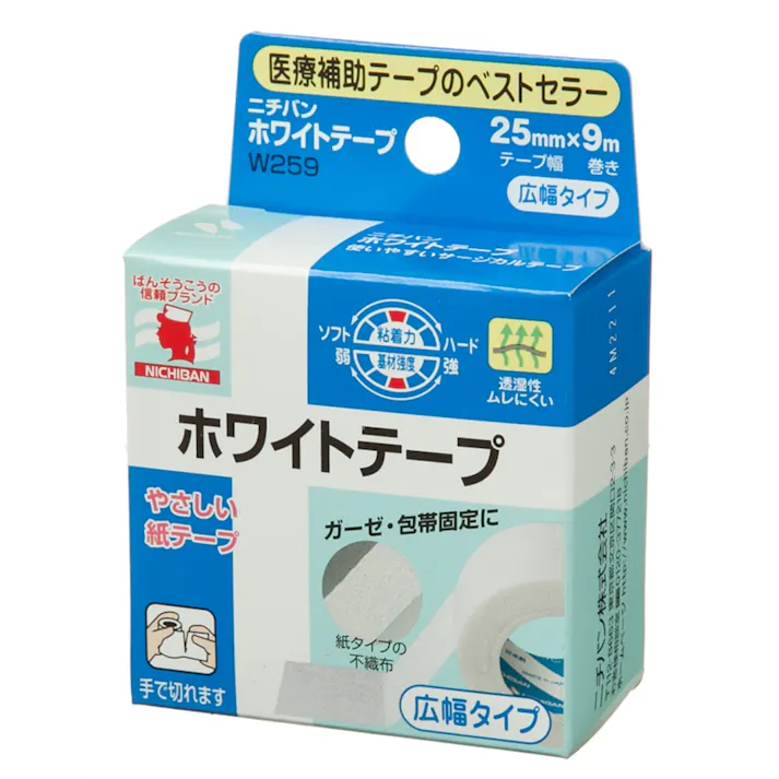 ニチバン ホワイトテープ 25mm×9m
