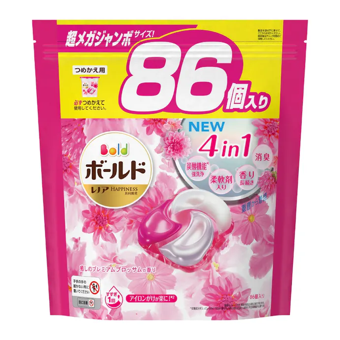 P G ボールド ジェルボール4d 癒しのプレミアムブロッサムの香り 詰替 86個 ホームセンター通販 カインズ