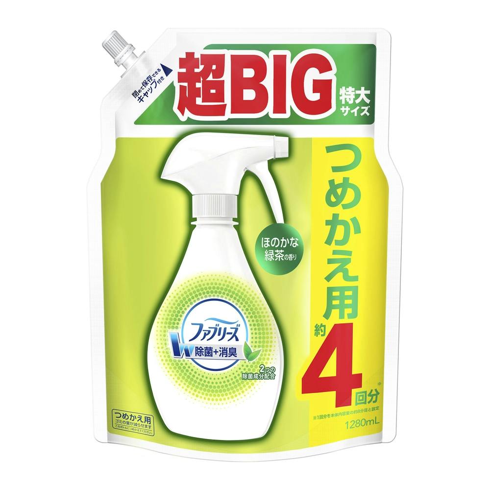 P＆G 緑茶成分入り ファブリーズ 詰替 超特大 1280ml | 洗濯洗剤