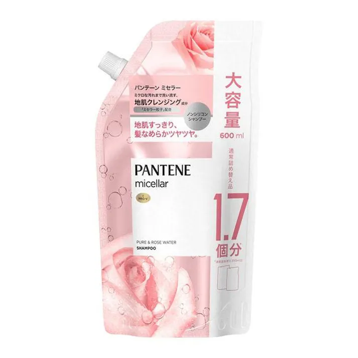 パンテーン ミセラー ピュア&ローズウォーター シャンプー 特大 600ml