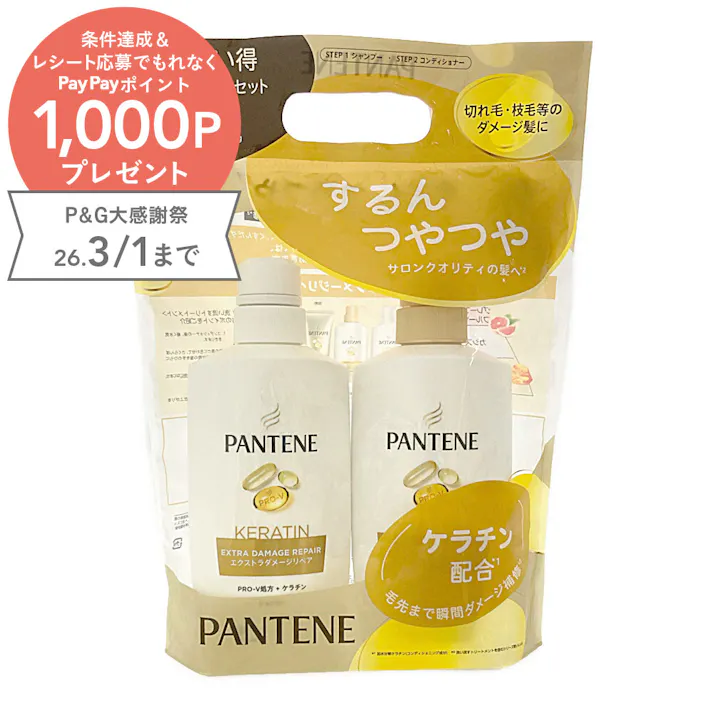 パンテーン エクストラダメージケア お試しポンプ 2ステップ 270ml+270g