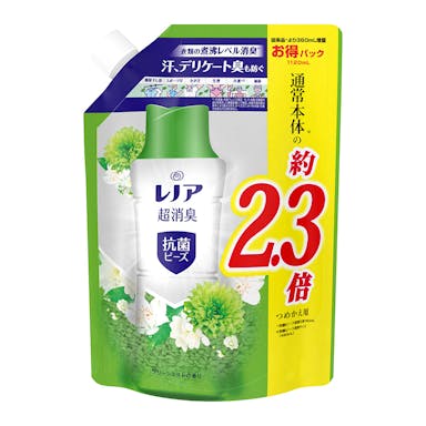 P＆G レノア超消臭抗菌ビーズ グリーンミストの香り 詰替 特大 1120ml(販売終了)